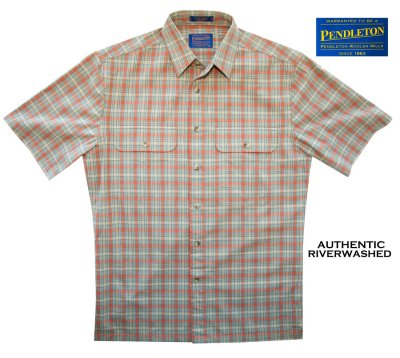 画像1: ペンドルトン ハイカー シャツ（半袖 /オレンジプラッド）S/Pendleton Short Sleeve Hiker Shirt Orange Plaid