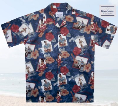 画像1: エルヴィス プレスリー ブルーハワイ ハワイアンシャツ キャンプシャツ/Elvis Presley Blue Hawaii Camp Hawaiian Shirt 