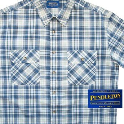 画像2: ペンドルトン ハイカー シャツ（半袖 /ブループラッド）L/Pendleton Short Sleeve Hiker Shirt Blue Plaid