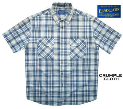 画像1: ペンドルトン ハイカー シャツ（半袖 /ブループラッド）L/Pendleton Short Sleeve Hiker Shirt Blue Plaid