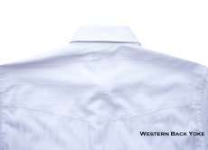 画像3: ラングラー ウエスタンシャツ ホワイト ドビーストライプ（長袖）/Wrangler Long Sleeve Western Shirt White Dobby Stripe 1075221WH (3)