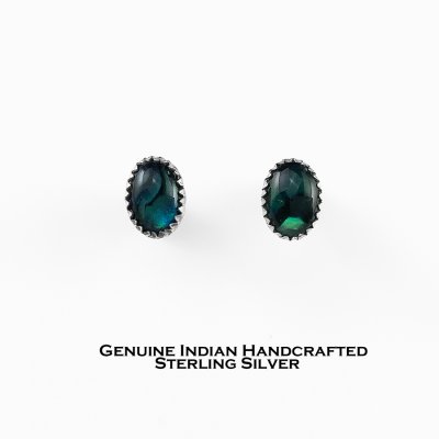 画像1: ズニ インディアンジュエリー スターリングシルバー ピアス/Native American Zuni Sterling Silver Earrings