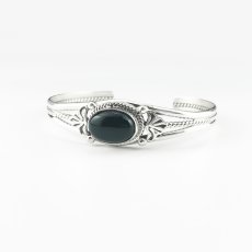 画像2: アメリカン ジュエリー オニキス スターリングシルバー ブレスレット/Onyx Sterling Silver Bracelet (2)