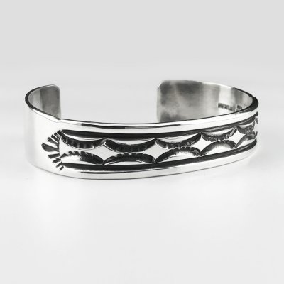 画像3: インディアンジュエリー ナバホ族作 スターリングシルバー ブレスレット/Native American Navajo Sterling Silver Bracelet