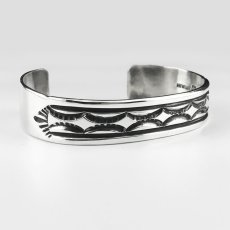 画像3: インディアンジュエリー ナバホ族作 スターリングシルバー ブレスレット/Native American Navajo Sterling Silver Bracelet (3)