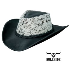 画像1: ブルハイド ヘアーオン レザー カウボーイ ハット（ブラック）L(58cm〜59cm)/Bullhide Genuine Leather Hat(Black) (1)