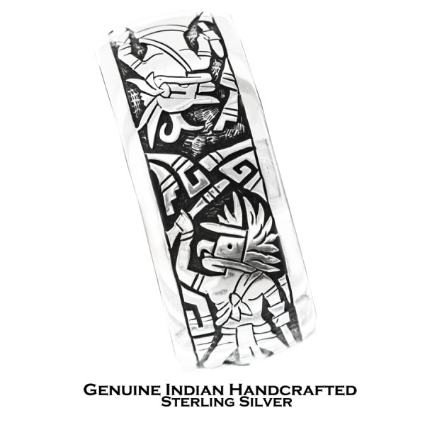 アメリカインディアン ホピ族 スターリングシルバー オーバーレイ ハンドメイド ブレスレット/Hopi Adrian Sanchez Sterling  Silver Overlay Bracelet ブレスレット・マネークリップ・リング・ライター