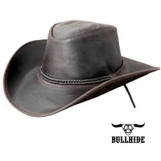 画像1: ブルハイド レザー カウボーイ ハット（ブラウン）/Bullhide Hilltop Genuine Leather Cowboy Hat(Chocolate) (1)