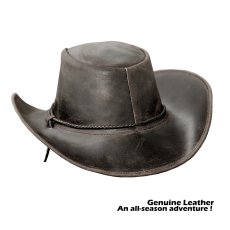 画像2: ブルハイド レザー カウボーイ ハット（ブラウン）/Bullhide Hilltop Genuine Leather Cowboy Hat(Chocolate) (2)