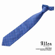 画像2: ITALY. MILANO アルテア製 シルク ネクタイ（ブルーマルチフローラル）/Altea Floral Necktie (2)