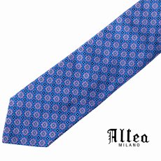 画像1: ITALY. MILANO アルテア製 シルク ネクタイ（ブルーマルチフローラル）/Altea Floral Necktie (1)