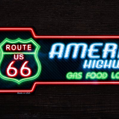 画像2: ルート66 アメリカズ ハイウェイ アロー メタルサイン ティンサイン/ROUTE US 66 AMERICA'S HIGHWAY GAS FOOD LODGING Metal Sign