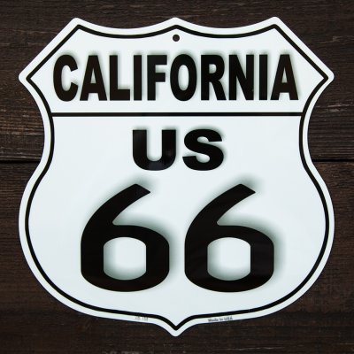 画像1: ルート66 カリフォルニア アメリカ製 ティンサイン メタルサイン 看板/Route 66 California Metal Sign 