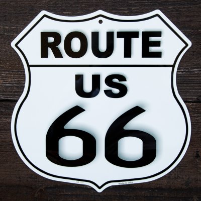 画像1: ルート66 アメリカ製 ティンサイン メタルサイン 看板/Route 66 Metal Sign 