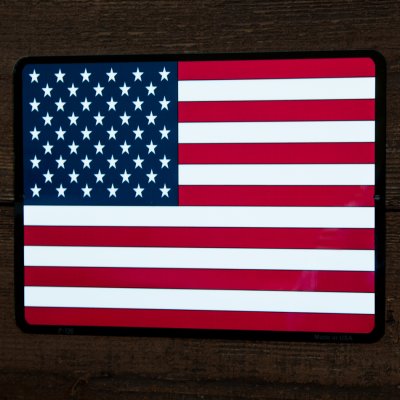 画像1: アメリカ国旗 星条旗 アメリカンフラッグ ティンサイン メタルサイン 看板/American Flag Metal Sign 