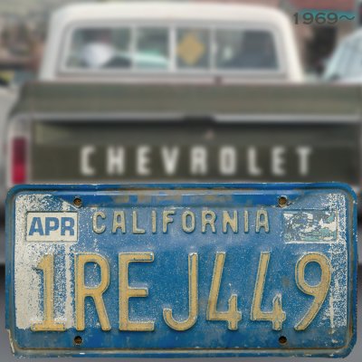 画像1: アメリカ カリフォルニア州 1969年〜 ナンバープレート・カーライセンスプレート/California License Plate