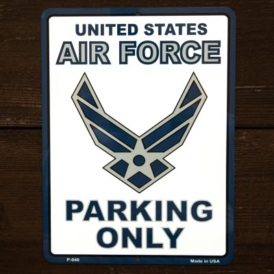 画像1: USAF ユナイテッド ステイツ エアー フォース パーキング オンリー アメリカ製 ティンサイン メタルサイン 看板/UNITED STATES AIR FORCE PARKING ONLY Metal Sign 