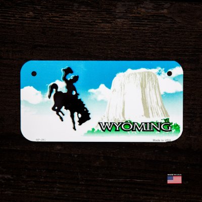 画像1: ワイオミング バイシクル ライセンスプレート タグサイン /Wyoming Novelty State Bicycle License Plate Tag Sign