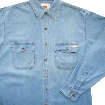 画像2: ダコタ グリズリー デニム シャツ（長袖） M（身幅58cm）/Dakota Grizzly Long Sleeve Denim Shirt(Mid Wash)