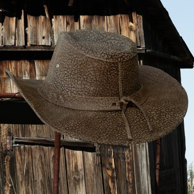 画像2: アメリカン バッファロー レザー バッファロー コンチョ カウボーイハット（ブラウン）/Bullhide Genuine American Buffalo Leather Western Hat(Chocolate)