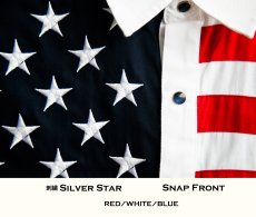 画像3: スカリー USA アメリカ国旗 星条旗 刺繍 シャツ（メンズ 半袖）/Scully Short Sleeve Western Shirt(Patriot  Red/WHite/Blue)  (3)