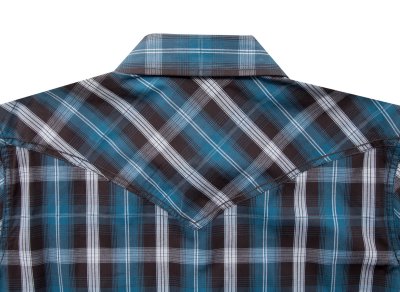 画像3: ウエスタンシャツ ブルー プラッド（長袖）S/Long Sleeve Snap Western Shirt(Blue Plaid)