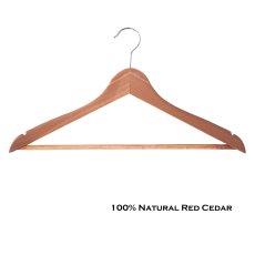 画像1: アメリカン レッドシダー ハンガー 便利な溝付き/Ceder Shirt Hanger (1)