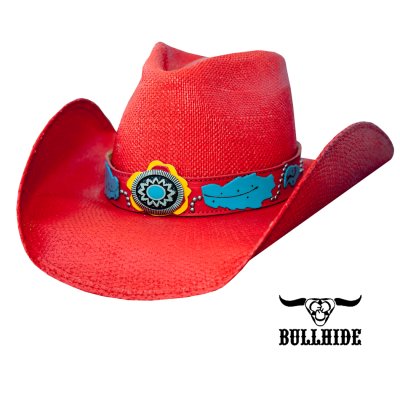 画像1: ブルハイド ウエスタン ストロー カウボーイ ハット（レッド）/Bullhide Straw Cowboy Hat(Red)