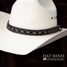 画像1: ホースヘアー 馬毛 ウエスタン ハット バンド（ブラック・ナチュラル）/Horse Hair Hat Band (1)