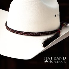 画像1: ホースヘアー 馬毛 ウエスタン ハット バンド（ブラック・ナチュラル・レッド）/Horse Hair Hat Band (1)