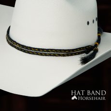 画像1: ホースヘアー 馬毛 ウエスタン ハット バンド（ブラック・イエロー・ナチュラル）/Horse Hair Hat Band (1)