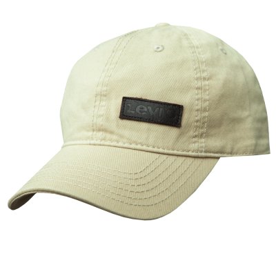 画像1: リーバイス レザーロゴ キャップ（カーキ）/Levi's Logo Baseball Cap(Khaki)