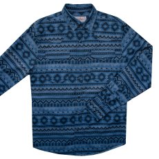 画像1: アズテック スナップフロント ウエスタンシャツ（ネイビー）/Desperado Long Sleeve Western Shirt(Navy) (1)