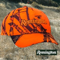 画像1: レミントン モッシーオーク カモ キャップ ブレイズオレンジ・ブラック/Remington Logo Cap Blaze Orange/Black (1)