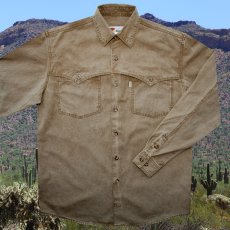 画像1: フロント&バックヨーク ウォッシュド コットン フィールド シャツ ブラウン S（身幅62cm）/Kakadu Washed Field Shirt (1)