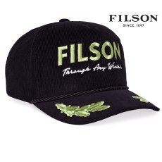 画像1: フィルソン コーデュロイ ロープ フォレスター キャップ ブラック/Filson Rope Forester Cap Black Through Any Weather (1)