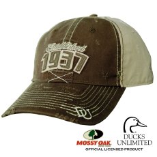 画像1: ダックス アンリミテッド ロゴ キャップ ブラウン・タン・モッシーオーク ブランド カモ/Ducks Unlimited Logo Cap Brown/Tan/MOSSY OAK Brand Camo (1)