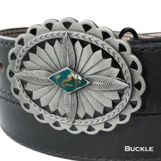 画像1: シスキュー サウスウエスト ベルト バックル グレー・ブラック /Siskiyou Belt Buckle Grey Black (1)