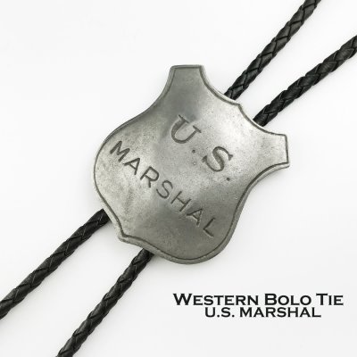 画像1: ボロタイ U.S.マーシャル オールドウエスト/Bolo Tie U.S MARSHAL