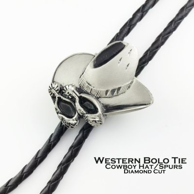 画像1: ウエスタン ボロタイ ダイアモンドカット カウボーイ ハット&スパー/Bolo Tie Hat&Spurs