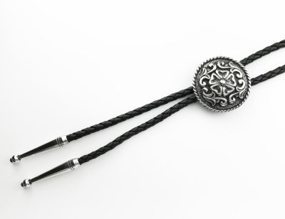 画像2: スターリングシルバー ビクター37mm ボロタイ/Sterling Silver Victor 37mm Bolo Tie