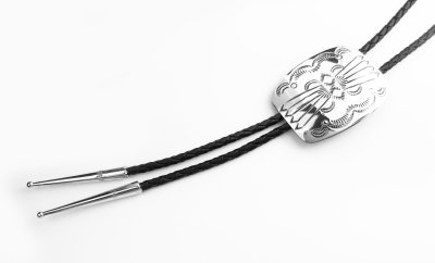 画像2: アメリカ インディアン ナバホ族 ジョアンシルバー スターリングシルバー ハンドメイド ボロタイ/Native American Navajo Joann Silver Hand Made Sterling Silver Bolo Tie