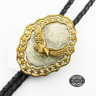 画像1: クラムライン アメリカンイーグル★スター ボロタイ【訳あり商品-SDGs】/Crumrine American Eagle Star Bolo Tie