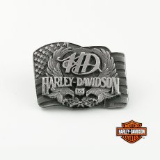 画像1: ハーレーダビッドソン アメリカンイーグル&アメリカ国旗 ピンバッジ/Harley Davidson U.S. Flag&American Eagle Pins (1)