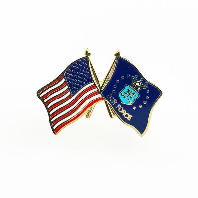 画像1: ピンバッジ アメリカ空軍 US エアーフォース フラッグ ピンズ /USA US Air Force Seal Flags Pin 