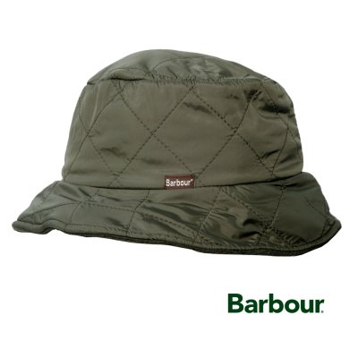 画像1: バブァー レディース キルト スポーツハット バケットハット オリーブ /Barbour Ladies Quilted Sports Hat Olive