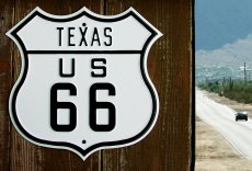 画像2: ルート66 テキサス US 66 ストリートサイン メタルサイン/TEXAS US 66 Metal Sign (2)