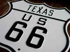 画像3: ルート66 テキサス US 66 ストリートサイン メタルサイン/TEXAS US 66 Metal Sign (3)