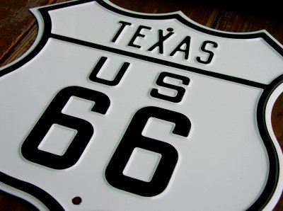 画像2: ルート66 テキサス US 66 ストリートサイン メタルサイン/TEXAS US 66 Metal Sign