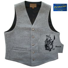 画像1: ペンドルトン ハイグレード ウエスタン ウールベスト（グレー）/Pendleton Round-Up Wool Vest(Gray mix) (1)